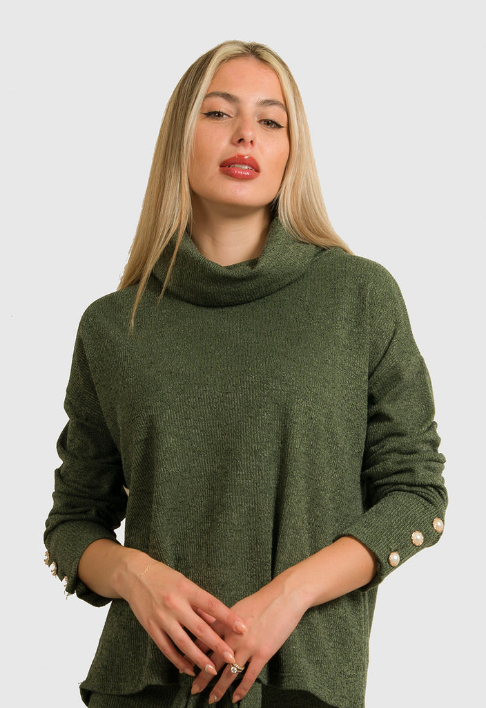 ΜΠΛΟΥΖΑ ΠΛΕΚΤΗ ΜΕ ΚΟΥΜΠΙΑ ΣΤΗ ΜΑΝΣΕΤΑ-ΧΑΚΙ