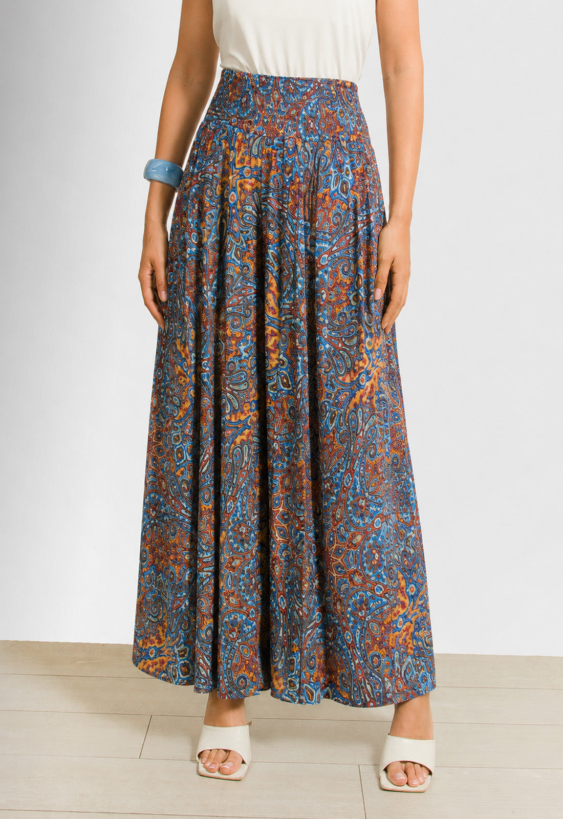 ΖΙΠ ΚΙΛΟΤ ΕΜΠΡΙΜΕ LOOK SKIRT - ΜΠΛΕ ΡΑΦ