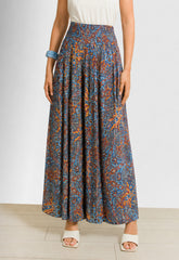 ΖΙΠ ΚΙΛΟΤ ΕΜΠΡΙΜΕ LOOK SKIRT - ΜΠΛΕ ΡΑΦ