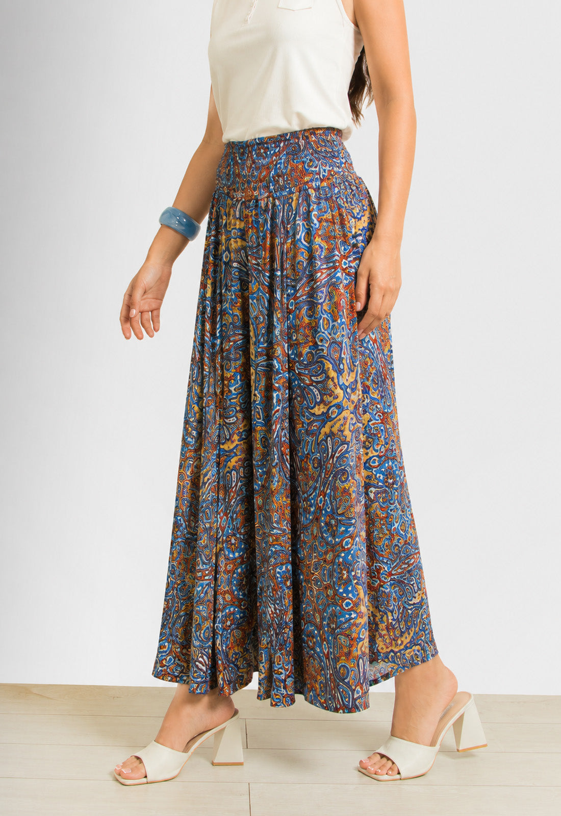 ΖΙΠ ΚΙΛΟΤ ΕΜΠΡΙΜΕ LOOK SKIRT - ΜΠΛΕ ΡΑΦ