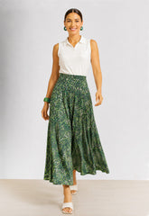 ΖΙΠ ΚΙΛΟΤ ΕΜΠΡΙΜΕ LOOK SKIRT - ΠΡΑΣΙΝΟ