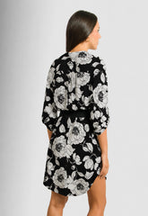 ΦΟΡΕΜΑ FLORAL ΚΟΝΤΟ LOOK SHIRT - ΜΑΥΡΟ