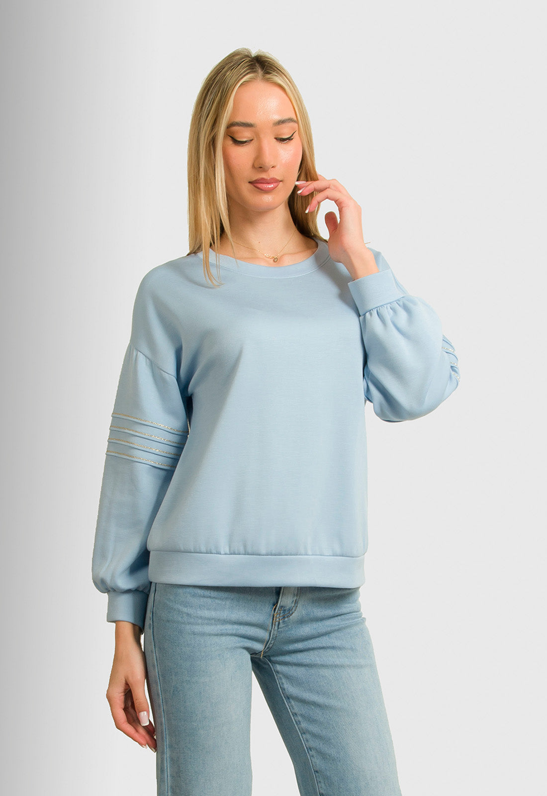 ΜΠΛΟΥΖΑ ΤΥΠΟΥ ΦΟΥΤΕΡ ΜΕ ΣΧΕΔΙΟ ΣΤΟ ΜΑΝΙΚΙ-ΣΙΕΛ