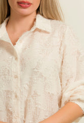 ΠΟΥΚΑΜΙΣΟ ΜΕ ΑΝΑΓΛΥΦΟ ΧΝΟΥΔΩΤΟ ΣΧΕΔΙΟ-ΕΚΡΟΥ