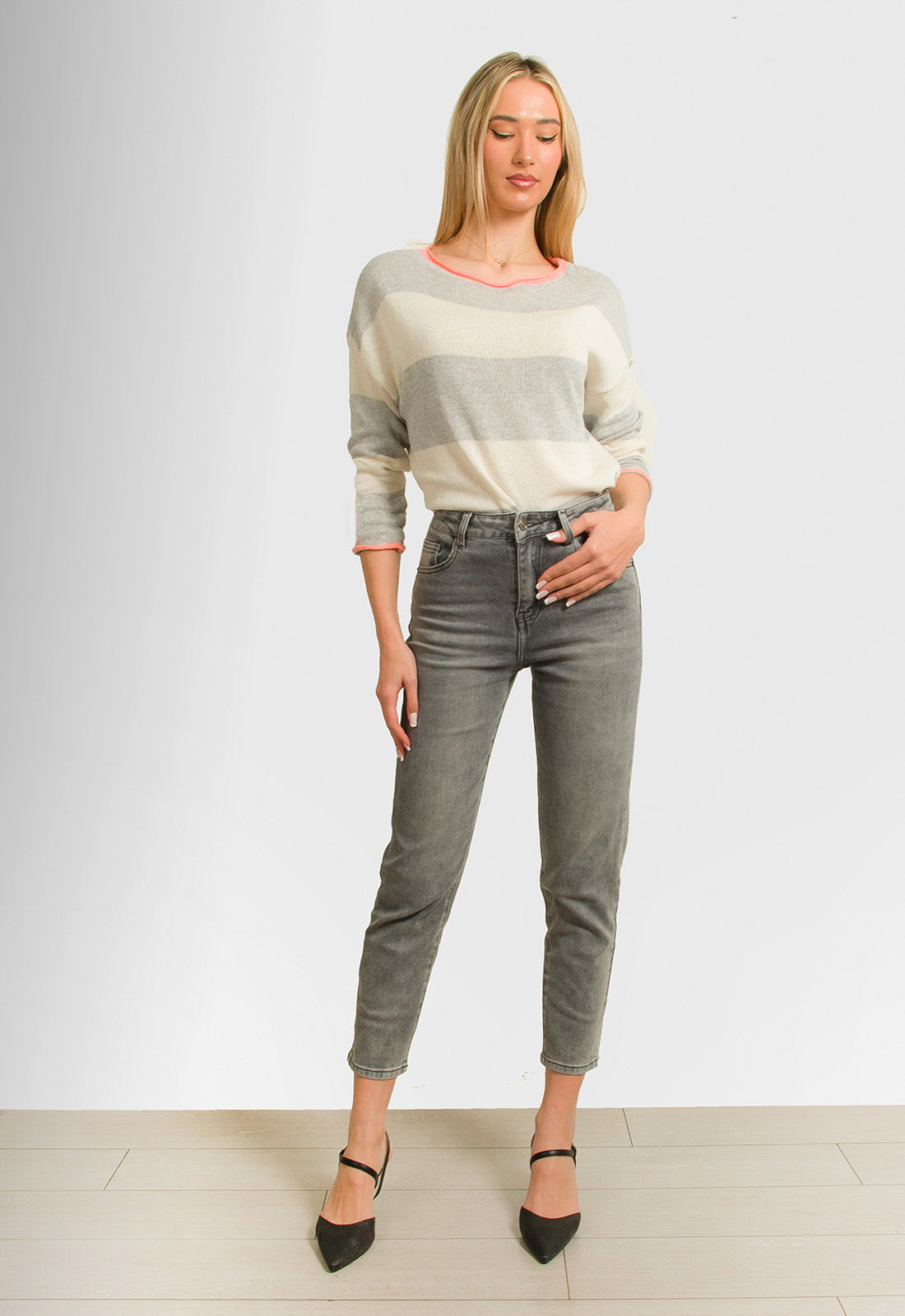 ΠΑΝΤΕΛΟΝΙ ΤΖΙΝ MOM-FIT - ΓΚΡΙ