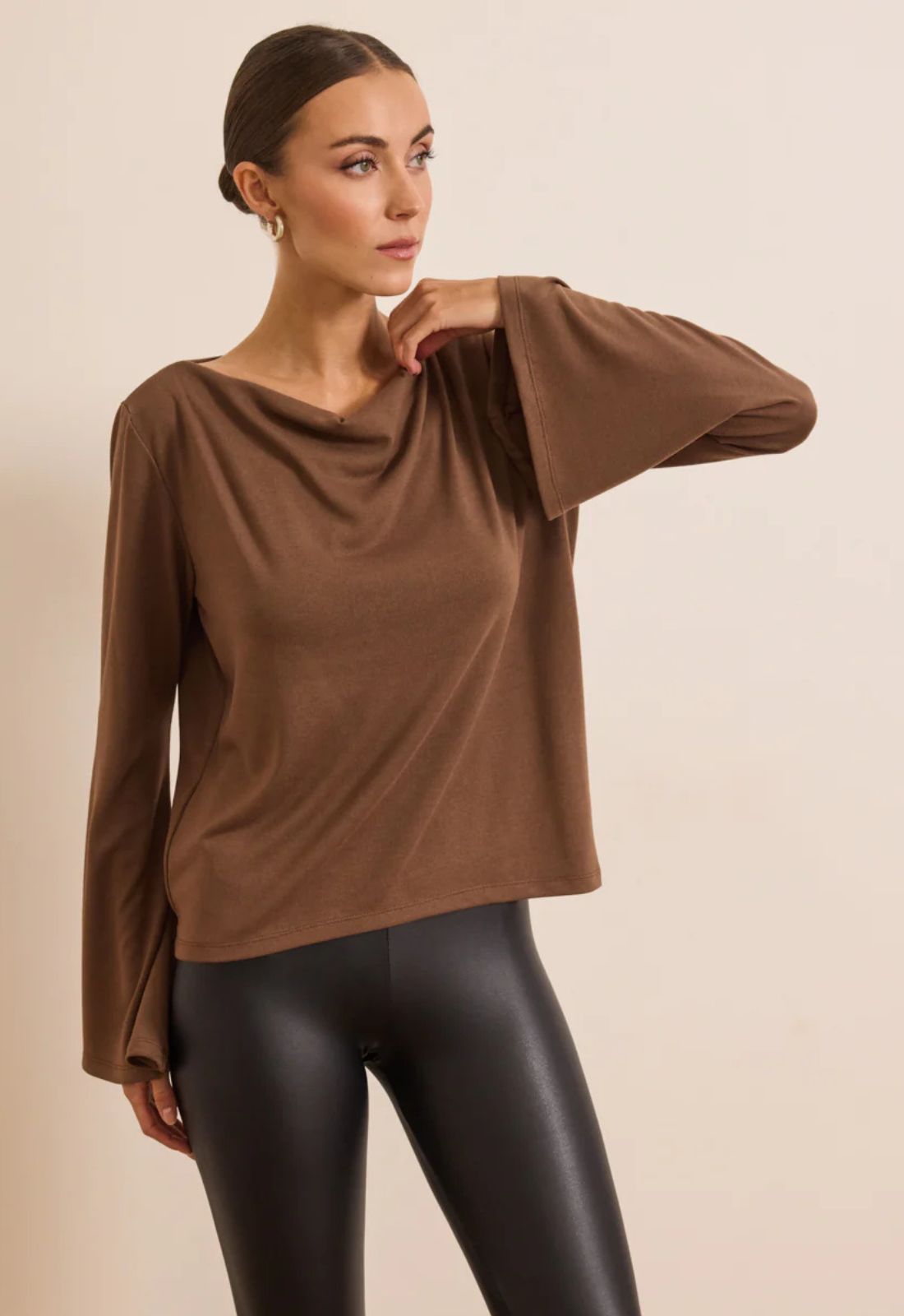 ΜΠΛΟΥΖΑ ΝΤΡΑΠΕ ΜΕ ΚΑΜΠΑΝΑ ΜΑΝΙΚΙ-ΚΑΦΕ