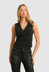 ΜΠΛΟΥΖΑ ΑΜΑΝΙΚΗ ΛΟΥΡΕΞ ΜΕ ΣΟΥΡΕΣ-ΜΑΥΡΗ