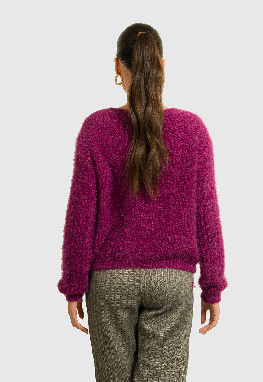 ΠΛΕΚΤΟ MOHAIR ΜΕ ΣΧΕΔΙΟ ΚΟΤΣΙΔΑ-ΜΑΤΖΕΝΤΑ