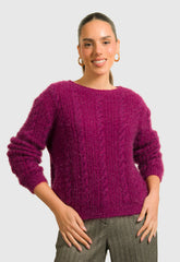 ΠΛΕΚΤΟ MOHAIR ΜΕ ΣΧΕΔΙΟ ΚΟΤΣΙΔΑ-ΜΑΤΖΕΝΤΑ