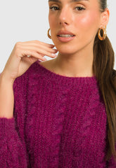 ΠΛΕΚΤΟ MOHAIR ΜΕ ΣΧΕΔΙΟ ΚΟΤΣΙΔΑ-ΜΑΤΖΕΝΤΑ