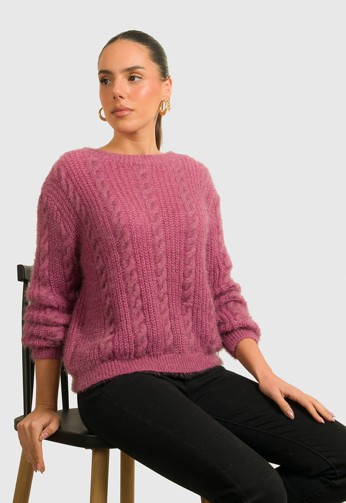 ΠΛΕΚΤΟ MOHAIR ΜΕ ΣΧΕΔΙΟ ΚΟΤΣΙΔΑ-ΣΑΠΙΟ ΜΗΛΟ