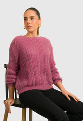 ΠΛΕΚΤΟ MOHAIR ΜΕ ΣΧΕΔΙΟ ΚΟΤΣΙΔΑ-ΣΑΠΙΟ ΜΗΛΟ