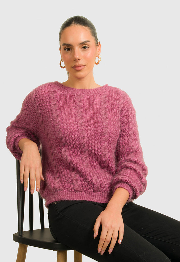 ΠΛΕΚΤΟ MOHAIR ΜΕ ΣΧΕΔΙΟ ΚΟΤΣΙΔΑ-ΣΑΠΙΟ ΜΗΛΟ