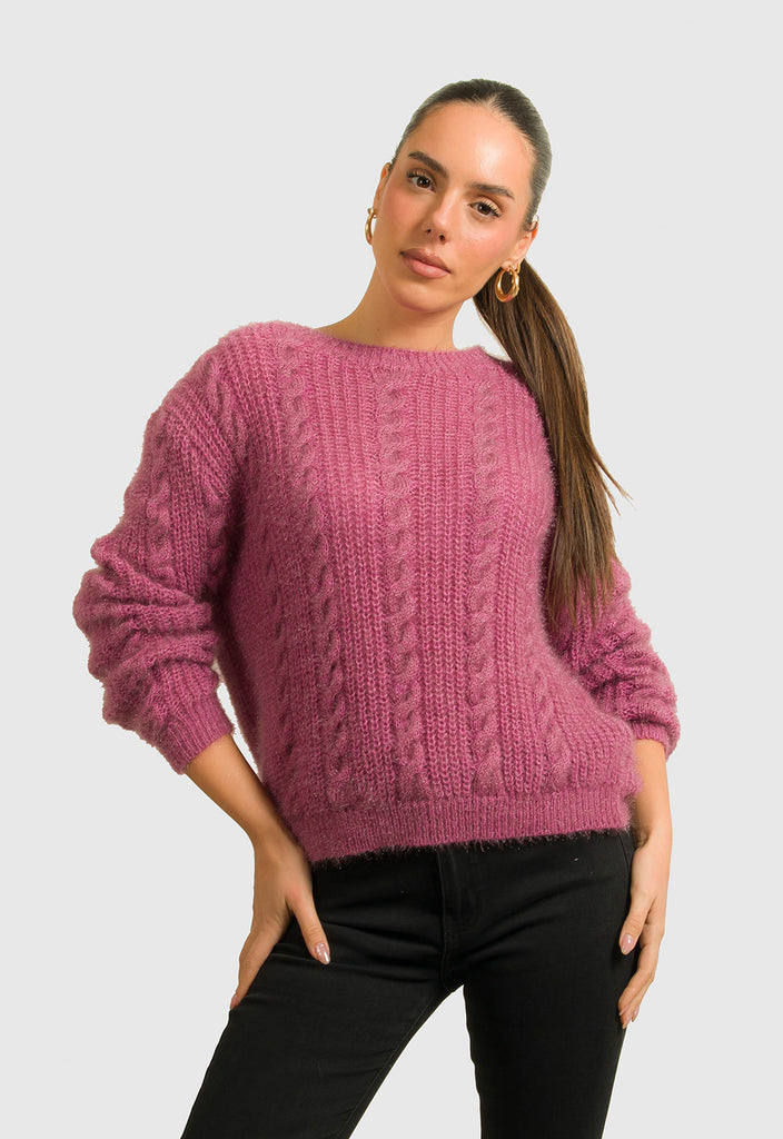 ΠΛΕΚΤΟ MOHAIR ΜΕ ΣΧΕΔΙΟ ΚΟΤΣΙΔΑ-ΣΑΠΙΟ ΜΗΛΟ