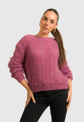 ΠΛΕΚΤΟ MOHAIR ΜΕ ΣΧΕΔΙΟ ΚΟΤΣΙΔΑ-ΣΑΠΙΟ ΜΗΛΟ