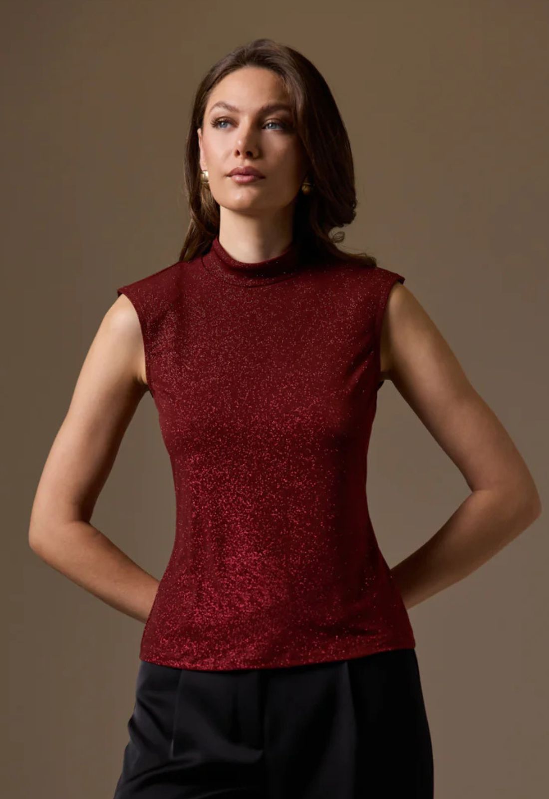 ΜΠΛΟΥΖΑ ΑΜΑΝΙΚΗ ΛΟΥΡΕΞ ΜΕ GLITTER-WINE