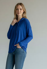 ΜΠΛΟΥΖΑ ΒΑΜΒΑΚΕΡΗ ΜΕ ΚΟΥΚΟΥΛΑ-ΜΠΛΕ ΡΟΥΑ