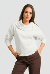 ΜΠΛΟΥΖΑ ΣΕΝΙΛ ΜΕ ΚΟΥΜΠΙΑ ΣΤΟ ΓΙΑΚΑ-ΕΚΡΟΥ