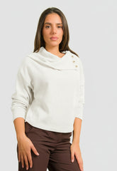 ΜΠΛΟΥΖΑ ΣΕΝΙΛ ΜΕ ΚΟΥΜΠΙΑ ΣΤΟ ΓΙΑΚΑ-ΕΚΡΟΥ