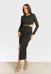 ΦΟΡΕΜΑ ΜΙΝΤΙ ΜΕ CUT OUT-ΜΑΥΡΟ