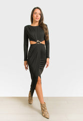 ΦΟΡΕΜΑ ΜΙΝΤΙ ΜΕ CUT OUT-ΜΑΥΡΟ