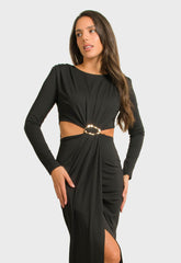 ΦΟΡΕΜΑ ΜΙΝΤΙ ΜΕ CUT OUT-ΜΑΥΡΟ