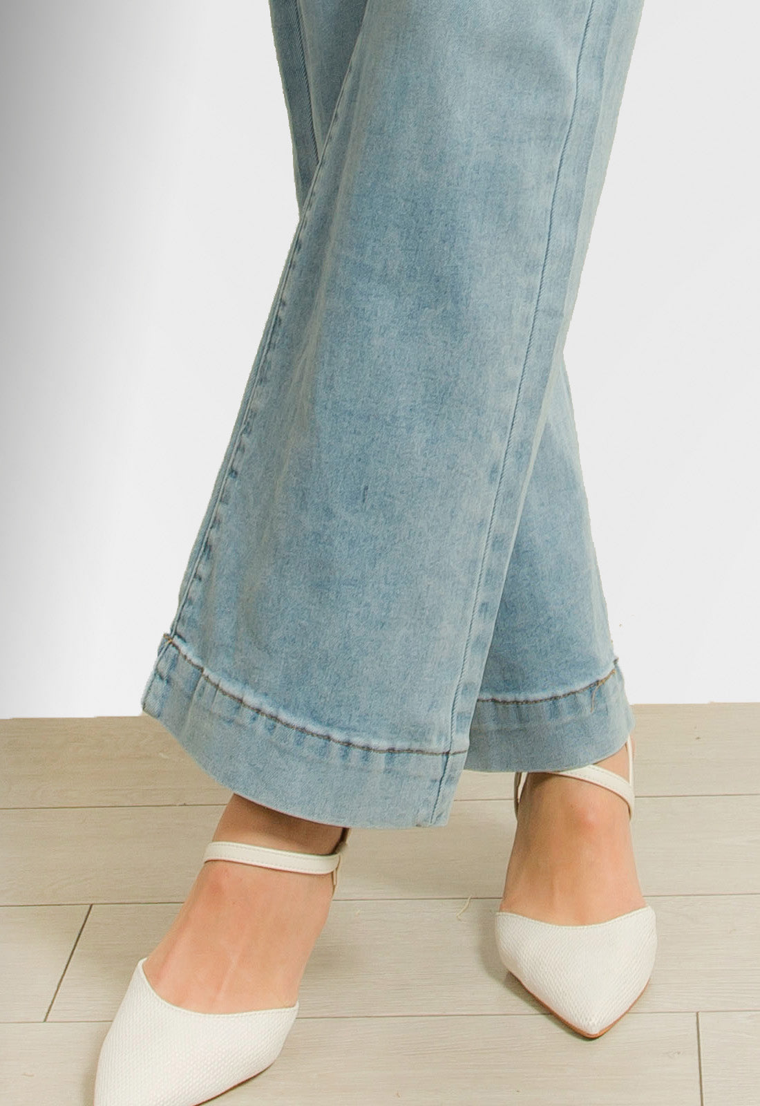 ΠΑΝΤΕΛΟΝΑ JEAN DENIM WIDE LEG-ΑΝΟΙΧΤΟ ΜΠΛΕ