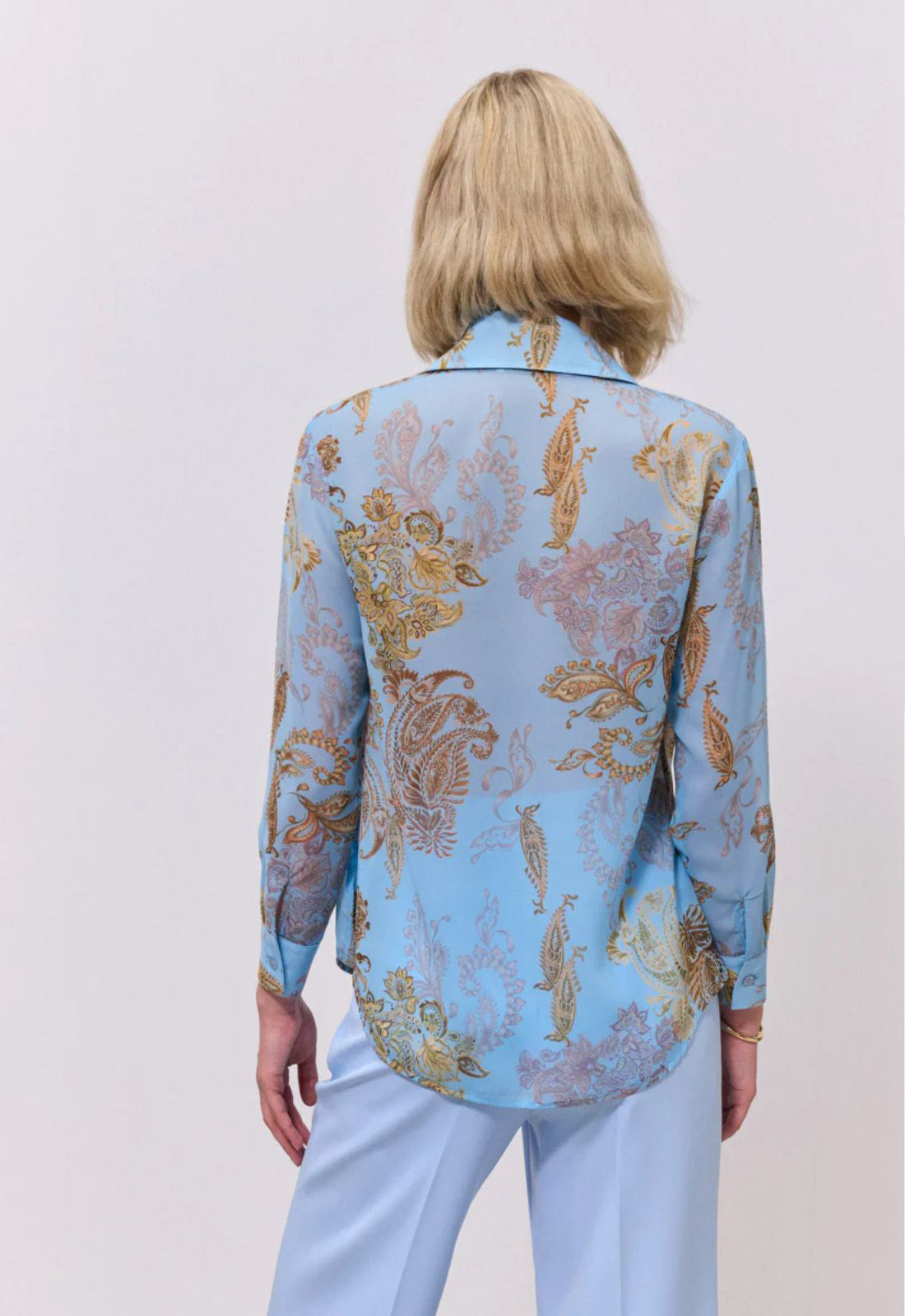 ΠΟΥΚΑΜΙΣΟ ΑΕΡΙΝΟ ΜΕ PAISLEY ΜΟΤΙΒΟ-ΣΙΕΛ