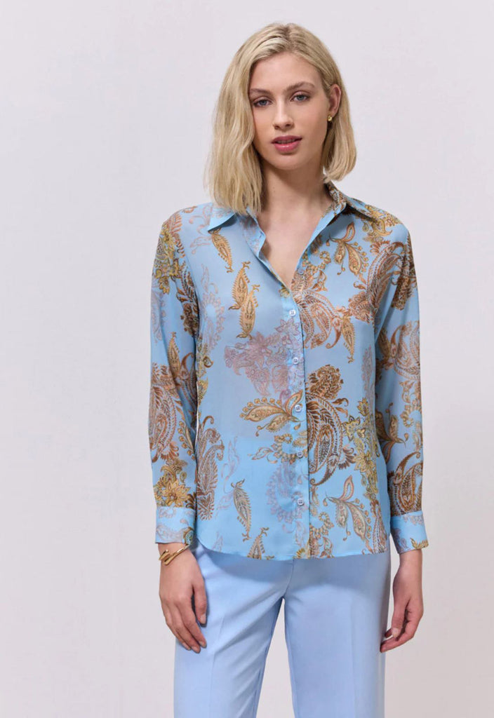 ΠΟΥΚΑΜΙΣΟ ΑΕΡΙΝΟ ΜΕ PAISLEY ΜΟΤΙΒΟ-ΣΙΕΛ