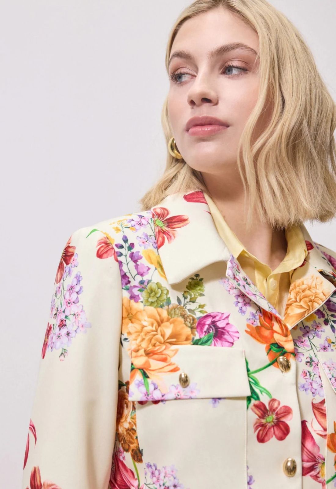 ΣΑΚΑΚΙ CROPPED FLORAL - ΒΑΝΙΛΙΑ