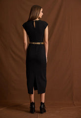 ΦΟΡΕΜΑ ΜΙΝΤΙ ΑΜΑΝΙΚΟ ΜΕ ΖΩΝΗ ANIMAL PRINT-ΜΑΥΡΟ