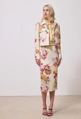 ΣΑΚΑΚΙ CROPPED FLORAL - ΒΑΝΙΛΙΑ