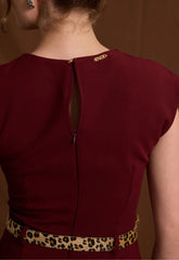 ΦΟΡΕΜΑ ΜΙΝΤΙ ΑΜΑΝΙΚΟ ΜΕ ΖΩΝΗ ANIMAL PRINT-ΜΠΟΡΝΤΟ