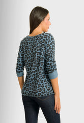 ΛΕΠΤΟ ΠΛΕΚΤΟ ANIMAL PRINT - ΜΠΛΕ ΡΑΦ
