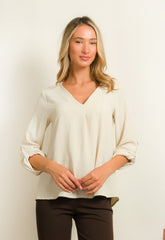 ΜΠΛΟΥΖΑ LOOK SHIRT ΜΕ V - ΕΚΡΟΥ