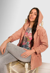 JACKET ΑΝΤΙΑΝΕΜΙΚΟ ΜΕ ΚΟΥΚΟΥΛΑ-ΡΟΖ