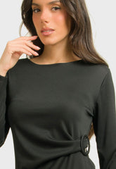 ΜΠΛΟΥΖΑ ΜΕ ΚΟΜΠΟ & ΑΓΚΡΑΦΑ - ΜΑΥΡΗ