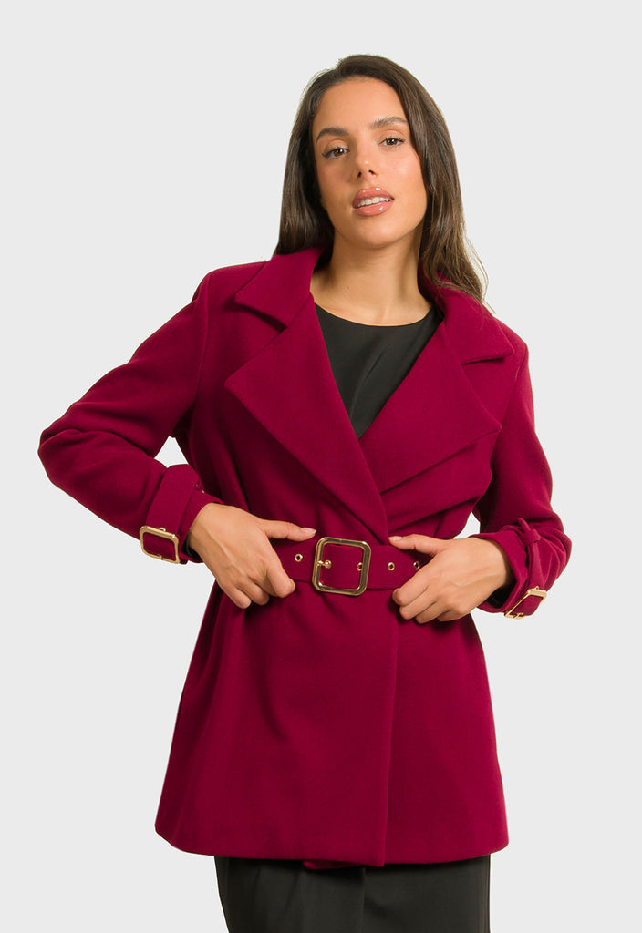 ΠΑΛΤΟ 3/4 ΜΕ ΖΩΝΗ - ΜΠΟΡΝΤΟ