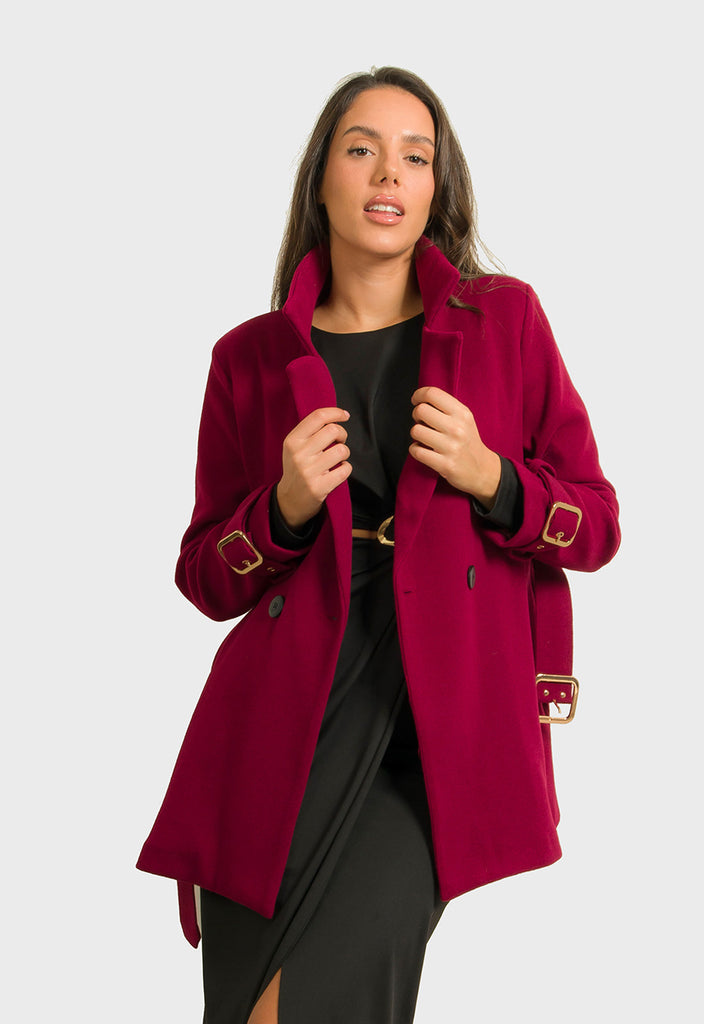 ΠΑΛΤΟ 3/4 ΜΕ ΖΩΝΗ - ΜΠΟΡΝΤΟ