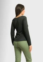 ΜΠΛΟΥΖΑ ΜΕ ΚΟΜΠΟ & ΑΓΚΡΑΦΑ - ΜΑΥΡΗ