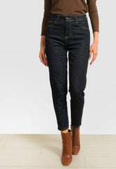 ΠΑΝΤΕΛΟΝΙ JEAN DENIM MOM FIT-ΣΚΟΥΡΟ ΜΠΛΕ