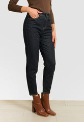 ΠΑΝΤΕΛΟΝΙ JEAN DENIM MOM FIT-ΣΚΟΥΡΟ ΜΠΛΕ