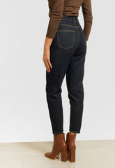 ΠΑΝΤΕΛΟΝΙ JEAN DENIM MOM FIT-ΣΚΟΥΡΟ ΜΠΛΕ