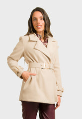 ΠΑΛΤΟ 3/4 ΜΕ ΖΩΝΗ - ΒΑΝΙΛΙΑ