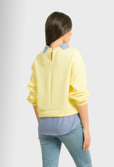 ΜΠΛΟΥΖΑ ΜΕ ΛΕΠΤΟΜΕΡΕΙΕΣ ΠΟΥΚΑΜΙΣΟΥ-ΚΙΤΡΙΝΗ