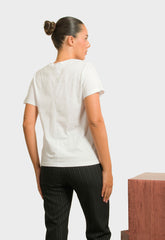 T-SHIRT ME ΣΤΑΜΠΑ AMOUR-ΛΕΥΚΟ