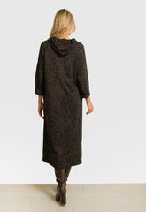 ΦΟΡΕΜΑ ANIMAL PRINT ΙΣΙΟ ΜΕ ΚΟΥΚΟΥΛΑ-ΚΑΦΕ