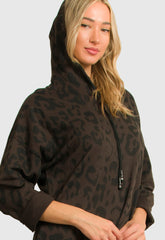 ΦΟΡΕΜΑ ANIMAL PRINT ΙΣΙΟ ΜΕ ΚΟΥΚΟΥΛΑ-ΚΑΦΕ