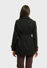 ΠΑΛΤΟ 3/4 ΜΕ ΖΩΝΗ - ΜΑΥΡΟ