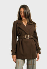 ΠΑΛΤΟ 3/4 ΜΕ ΖΩΝΗ - ΚΑΦΕ